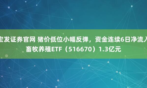 宏发证券官网 猪价低位小幅反弹，资金连续6日净流入畜牧养殖ETF（516670）1.3亿元