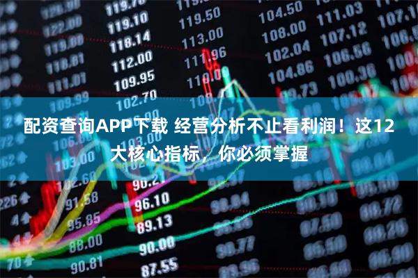 配资查询APP下载 经营分析不止看利润！这12大核心指标，你必须掌握